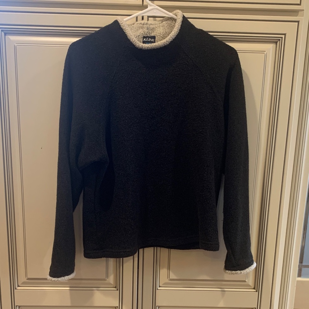 Kuhl Black and Cream Fleece Sweater